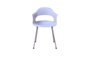 DKD Home Decor Silla PP Metal Mate Gris Claro
