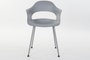 DKD Home Decor Silla PP Metal Mate Gris Claro