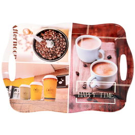 Bandeja con Asas Polipropileno Habitat Quid 42x29x2,3 cm (12 Unidades)