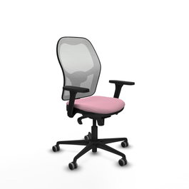 PIQUERAS Y CRESPO Silla de oficina Jorquera Rosa y Blanco