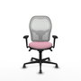 PIQUERAS Y CRESPO Silla de oficina Jorquera Rosa y Blanco