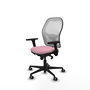 PIQUERAS Y CRESPO Silla de oficina Jorquera Rosa y Blanco