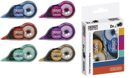 POESSA Blíster de 2 Cintas Correctoras Mediterranea 5mmx12m