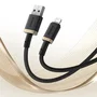 Baseus Dura Cable de Carga Rápida Lightning a USB tipo A, 1 m, Negro y Oro