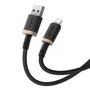 Baseus Dura Cable de Carga Rápida Lightning a USB tipo A, 1 m, Negro y Oro