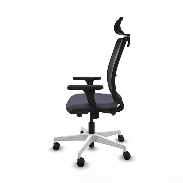 PIQUERAS Y CRESPO Silla de oficina Haches con mecanismo Sincro/Traslack, Gris oscuro y Negro