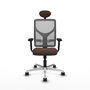PIQUERAS Y CRESPO Silla de oficina Motilla con mecanismo Sincro Marrón oscuro y Gris