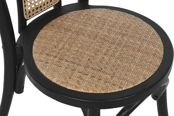 DKD Home Decor Silla Tradicional Negro Natural Madera Olmo Ratan 42.5 x 89 x 40 cm (2 Unidades) DKD Home Decor Silla Tradicional Negro Natural Madera Olmo Ratan 42.5 x 89 x 40 cm (2 Unidades)