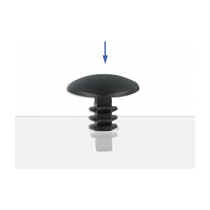 DeLOCK Clip de abeto negro 10 piezas
