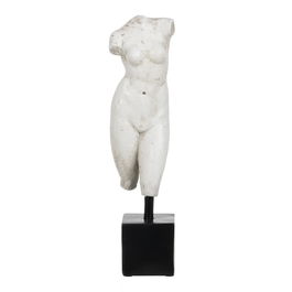 Figura Decorativa Blanco Negro Busto 14 x 11 x 43 cm