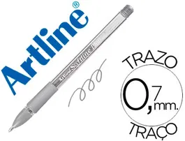 Artline Bolígrafo 1900 Softline Tinta Aceite Metálico Plata Trazo 1 mm