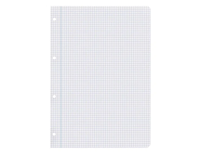 Liderpapel Recambio A4 250 Hojas 90gr Cuadro 4mm Con Margen 4 Taladros