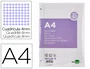 Liderpapel Recambio A4 250 Hojas 90gr Cuadro 4mm Con Margen 4 Taladros