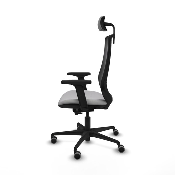 PIQUERAS Y CRESPO Silla de oficina Mardos con mecanismo Sincro/Traslack, Gris claro y Negro
