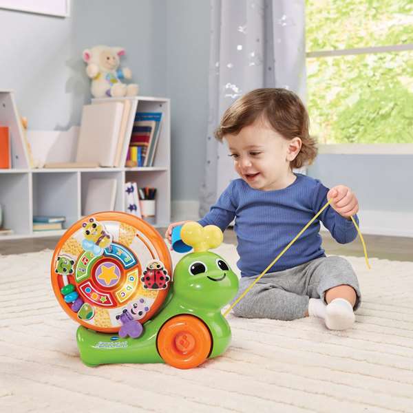 V-Tech Caracol Colores y Figuras 80-572222 Juguete de Arrastre con Actividades Interactivas para +12 meses