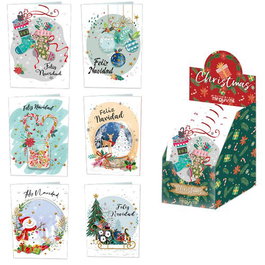 ARGUVAL Surtido de Tarjetas Postales Christmas Arguval White 133x191 mm, 48 unidades