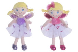 DKD Home Decor Muñecas de Poliéster Surtidas Fucsia y Lila