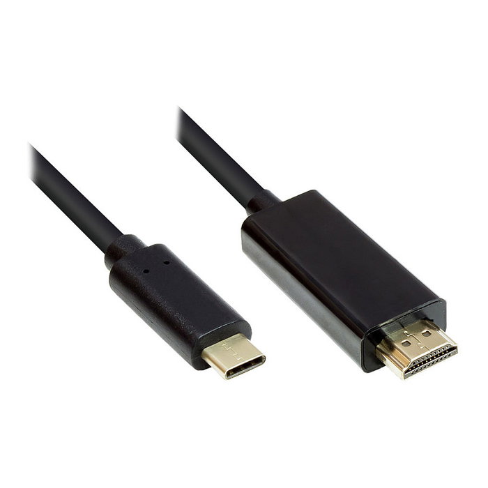 GoodConnections GC-M0102 Cable Adaptador USB-C a HDMI 2.0, 3 Metros, Macho a Macho, Negro, Resolución 4K UHD 3840x2160 GoodConnections GC-M0102 Cable Adaptador USB-C a HDMI 2.0, 3 Metros, Macho a Macho, Negro, Resolución 4K UHD 3840x2160