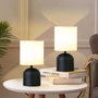 Opviq 241614 Lámparas de Sobremesa, Cuerpo Metálico, Color Crema, 2 Piezas, para Iluminación de Hogar y Ambiente Acogedor