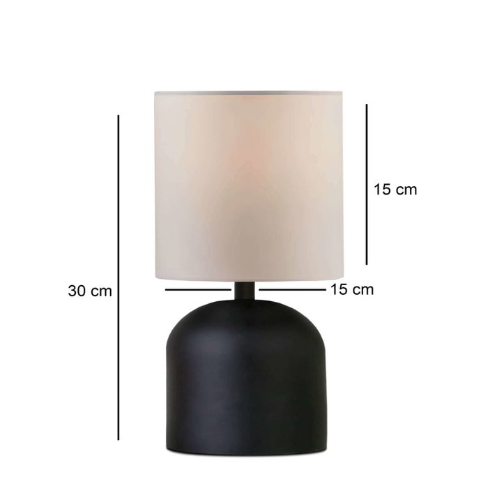 Opviq 241614 Lámparas de Sobremesa, Cuerpo Metálico, Color Crema, 2 Piezas, para Iluminación de Hogar y Ambiente Acogedor
