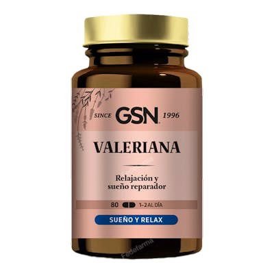 GSN Valeriana 80 Comprimidos - Favorece la Relajación y el Sueño Reparador, Ayuda a Disminuir la Tensión y el Estrés GSN Valeriana 80 Comprimidos - Favorece la Relajación y el Sueño Reparador, Ayuda a Disminuir la Tensión y el Estrés