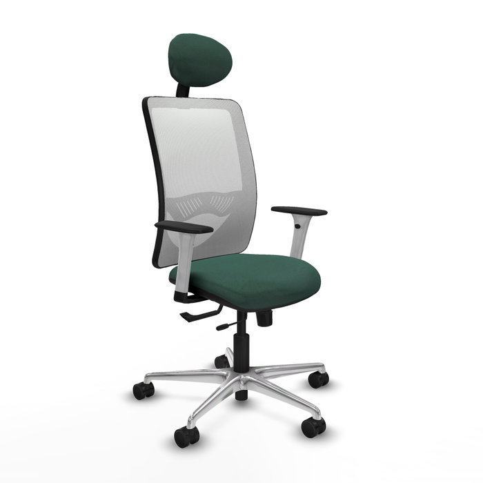 PIQUERAS Y CRESPO Silla de oficina Zulema con Mecanismo Sincro/Traslack Verde botella y Blanco PIQUERAS Y CRESPO Silla de oficina Zulema con Mecanismo Sincro/Traslack Verde botella y Blanco