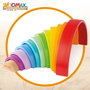WOOMAX Juguete de construcción de madera arcoíris XL