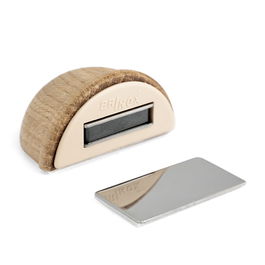 Brinox B78280Y Tope Puerta Adhesivo Imán Media Luna Roble