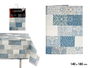 Kinvara Mantel Loneta Antimanchas 140x180 cm Azulejo Azul (Set de 6)