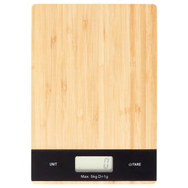 Day Balanza Digital 5 Kg Bambú con Luz Azul y Tara