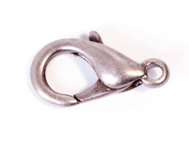 Innspiro Cierre metálico de mosquetón plateado envejecido 4,5x18,0mm, 2u.