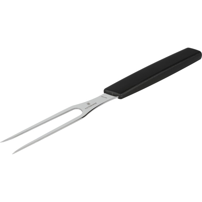 Victorinox Swiss Modern Carving Set de 2 piezas en negro con cuchillo de 22 cm y tenedor de 15 cm Victorinox Swiss Modern Carving Set de 2 piezas en negro con cuchillo de 22 cm y tenedor de 15 cm