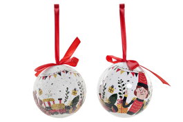DKD Home Decor Set de 14 Bolas de Decoración de PVC Cascanueces y Oso