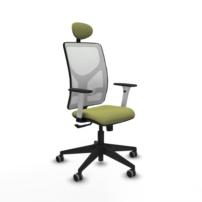 PIQUERAS Y CRESPO Silla de oficina Motilla con mecanismo Sincro, Verde oliva y Blanco PIQUERAS Y CRESPO Silla de oficina Motilla con mecanismo Sincro, Verde oliva y Blanco