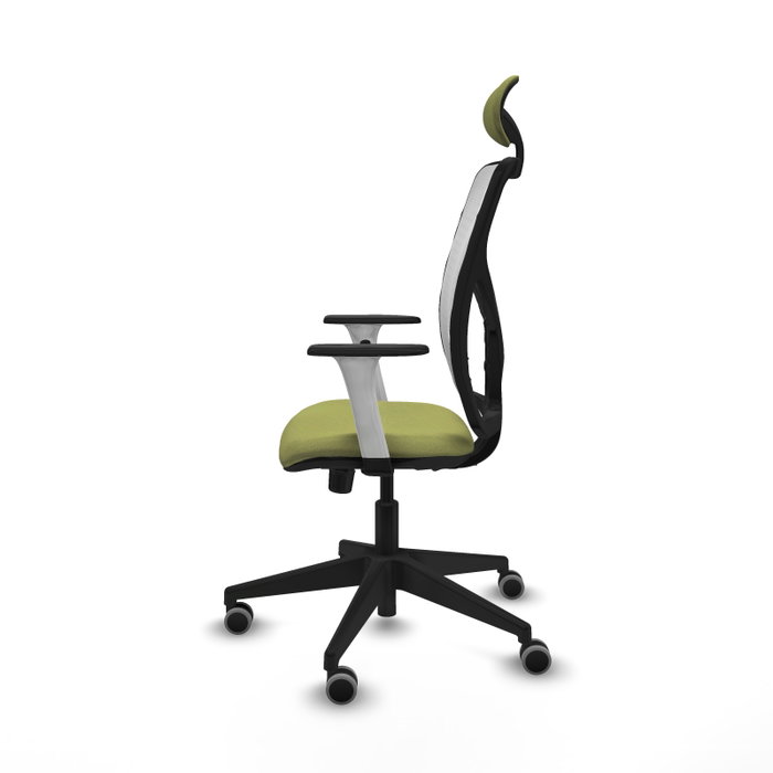 PIQUERAS Y CRESPO Silla de oficina Motilla con mecanismo Sincro, Verde oliva y Blanco PIQUERAS Y CRESPO Silla de oficina Motilla con mecanismo Sincro, Verde oliva y Blanco