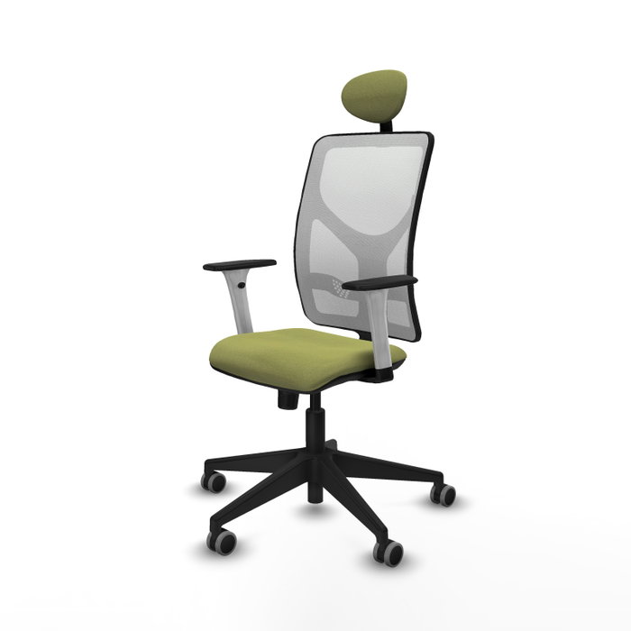 PIQUERAS Y CRESPO Silla de oficina Motilla con mecanismo Sincro, Verde oliva y Blanco PIQUERAS Y CRESPO Silla de oficina Motilla con mecanismo Sincro, Verde oliva y Blanco