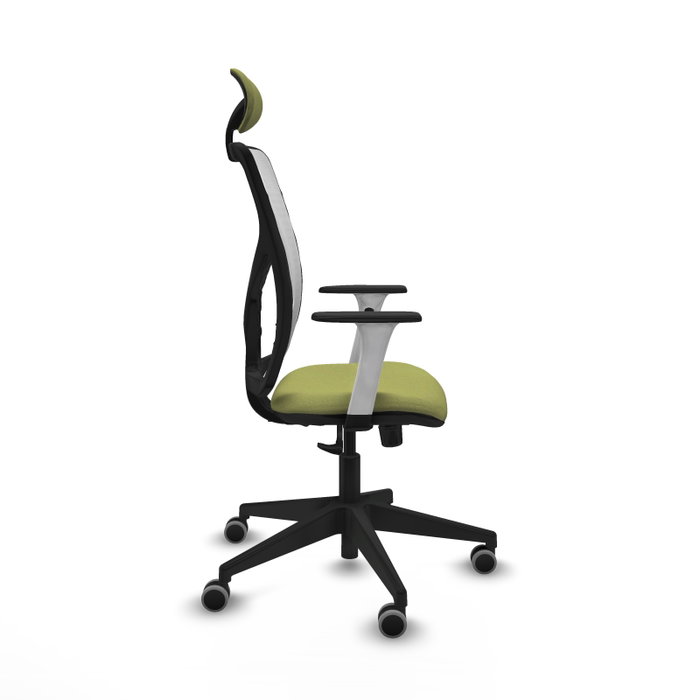PIQUERAS Y CRESPO Silla de oficina Motilla con mecanismo Sincro, Verde oliva y Blanco PIQUERAS Y CRESPO Silla de oficina Motilla con mecanismo Sincro, Verde oliva y Blanco