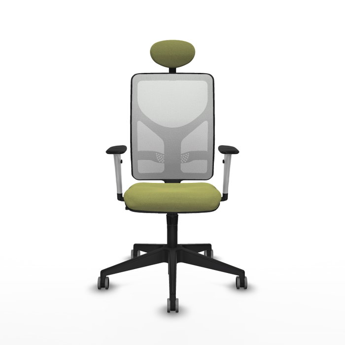 PIQUERAS Y CRESPO Silla de oficina Motilla con mecanismo Sincro, Verde oliva y Blanco PIQUERAS Y CRESPO Silla de oficina Motilla con mecanismo Sincro, Verde oliva y Blanco