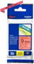 Brother Cinta Laminada TZe421 9mm x 8m Negro sobre Rojo