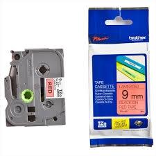 Brother TZe421 Cinta Rotuladora Laminada 9 mm x 8 m - Texto Negro Sobre Rojo