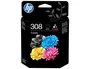 HP Pack de Cartuchos de Tinta 308 Negro y Tricolor