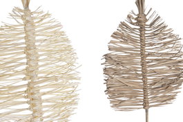 DKD Home Decor Decoración de Fibra Hoja Surtido 20x20x100 cm