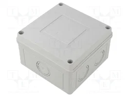 SEZ DK Caja de conexiones gris con abrazaderas y prensaestopas