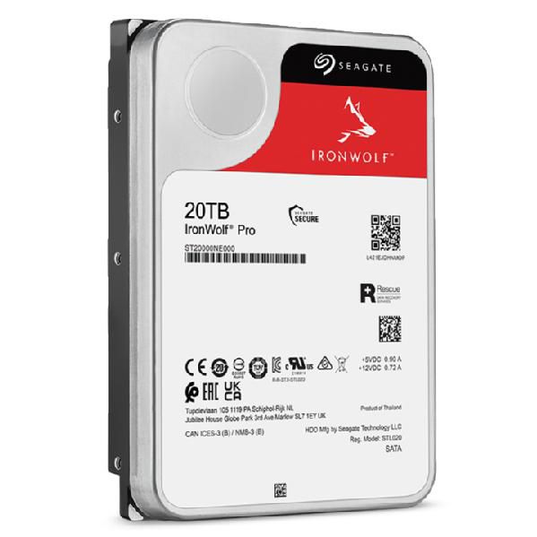 Seagate IronWolf Pro 20 TB Disco Duro Interno SATA 6Gb/s 3.5 pulgadas