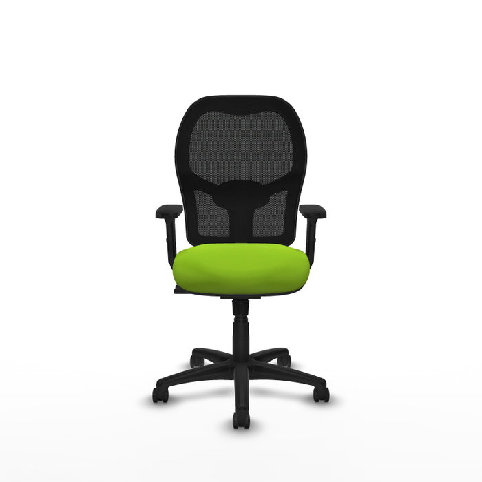 PIQUERAS Y CRESPO Alocén Silla de Oficina con Mecanismo Sincro, Malla Negra y Asiento Pistacho PIQUERAS Y CRESPO Alocén Silla de Oficina con Mecanismo Sincro, Malla Negra y Asiento Pistacho