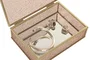 DKD Home Decor Joyero de Cristal y Metal Rosa 18x14x5 cm