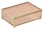 DKD Home Decor Joyero de Cristal y Metal Rosa 18x14x5 cm