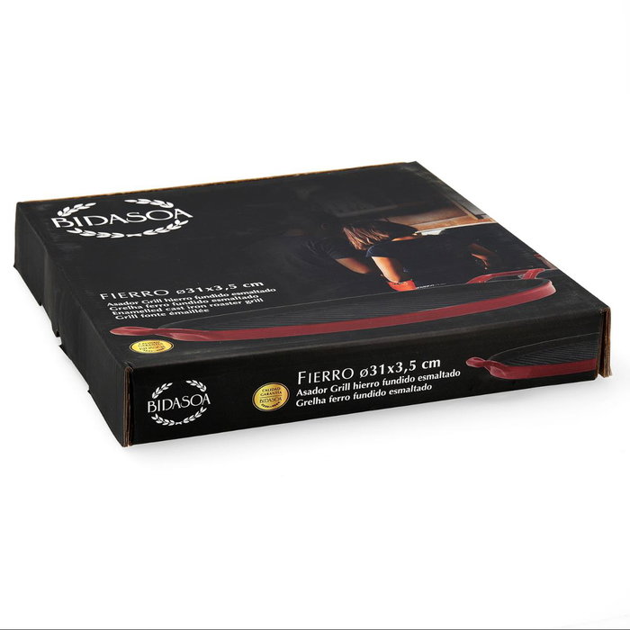 Asador Redondo Hierro Esmaltado Fierro Bidasoa 32 cm (4 Unidades) Asador Redondo Hierro Esmaltado Fierro Bidasoa 32 cm (4 Unidades)