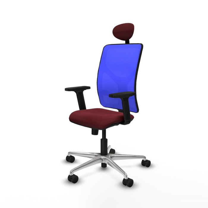 PIQUERAS Y CRESPO Silla de oficina Motilla con mecanismo Sincro, Granate y Azul PIQUERAS Y CRESPO Silla de oficina Motilla con mecanismo Sincro, Granate y Azul