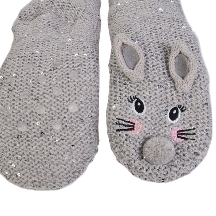 Sensly Calcetines Sherpa Animal Kawaii Antideslizantes para Casa Tallas 30-38